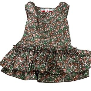 Matilda‎ Jane Serendipity Spring Fall Confetti Dress Top Brown Flowers Girls 4